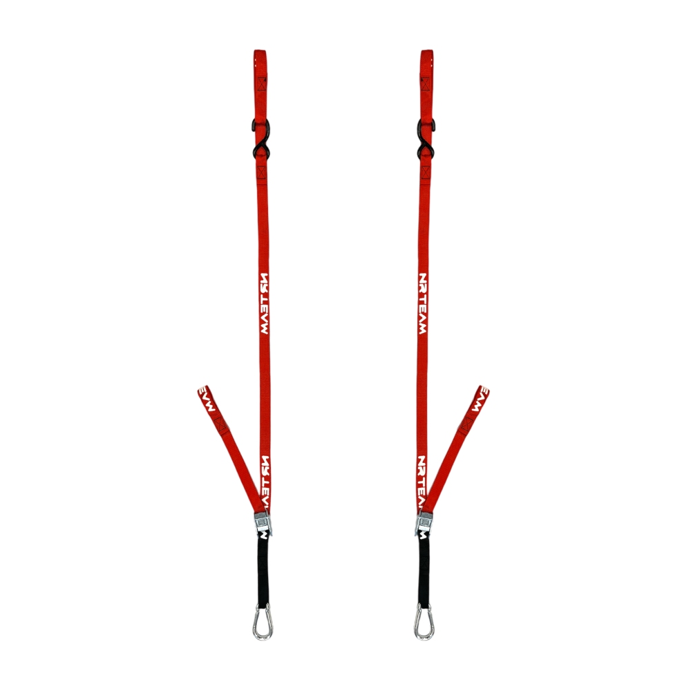 Pair of motorcycle straps Pull Up 25mm red Pair of motorcycle straps Pull Up 25mm red