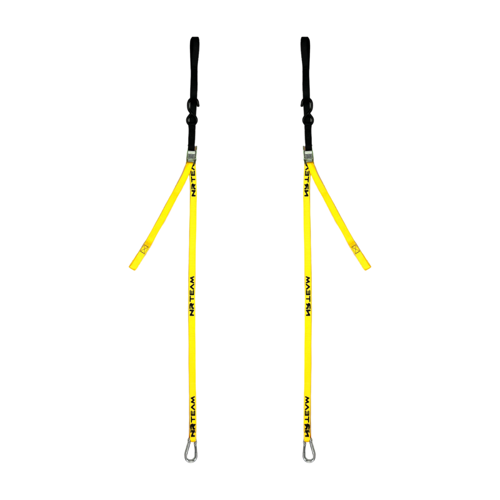 Pair of motorcycle straps Tie Down 25mm yellow Pair of motorcycle straps Tie Down 25mm yellow