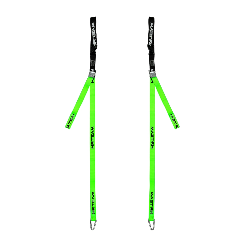 Pair of motorcycle straps Tie Down 38mm green Pair of motorcycle straps Tie Down 38mm green