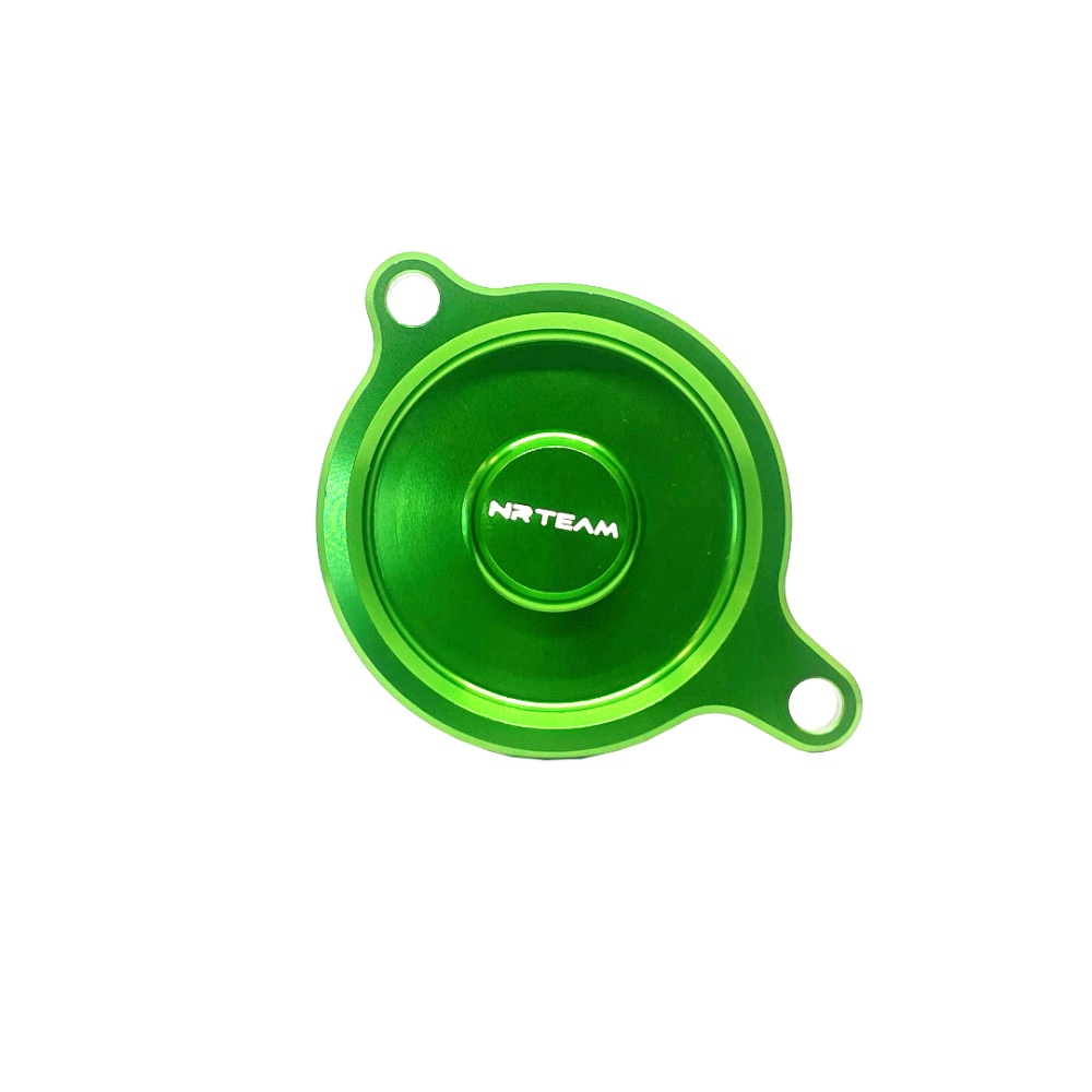 Oil filter cover Kawasaki KX 450 F (06-15) green - NRTeam DS94.0004V