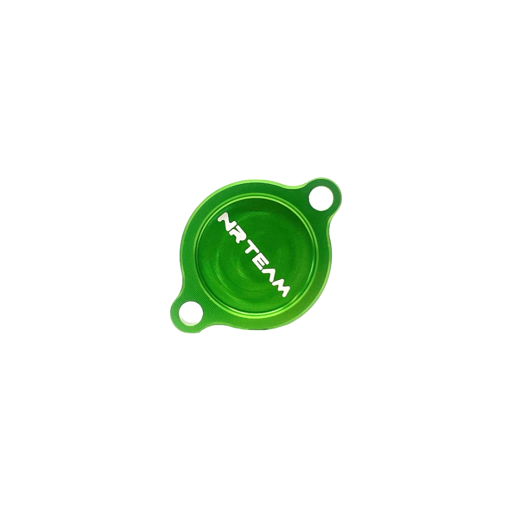 Oil filter cover Kawasaki KX 250 F (05-26) green - NRTeam DS94.0006V