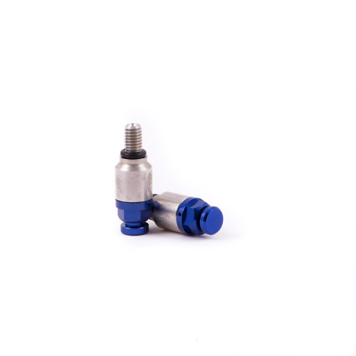 Pair of quick-release fork bleeders M5x0.8 blue Pair of quick-release fork bleeders M5x0.8 blue