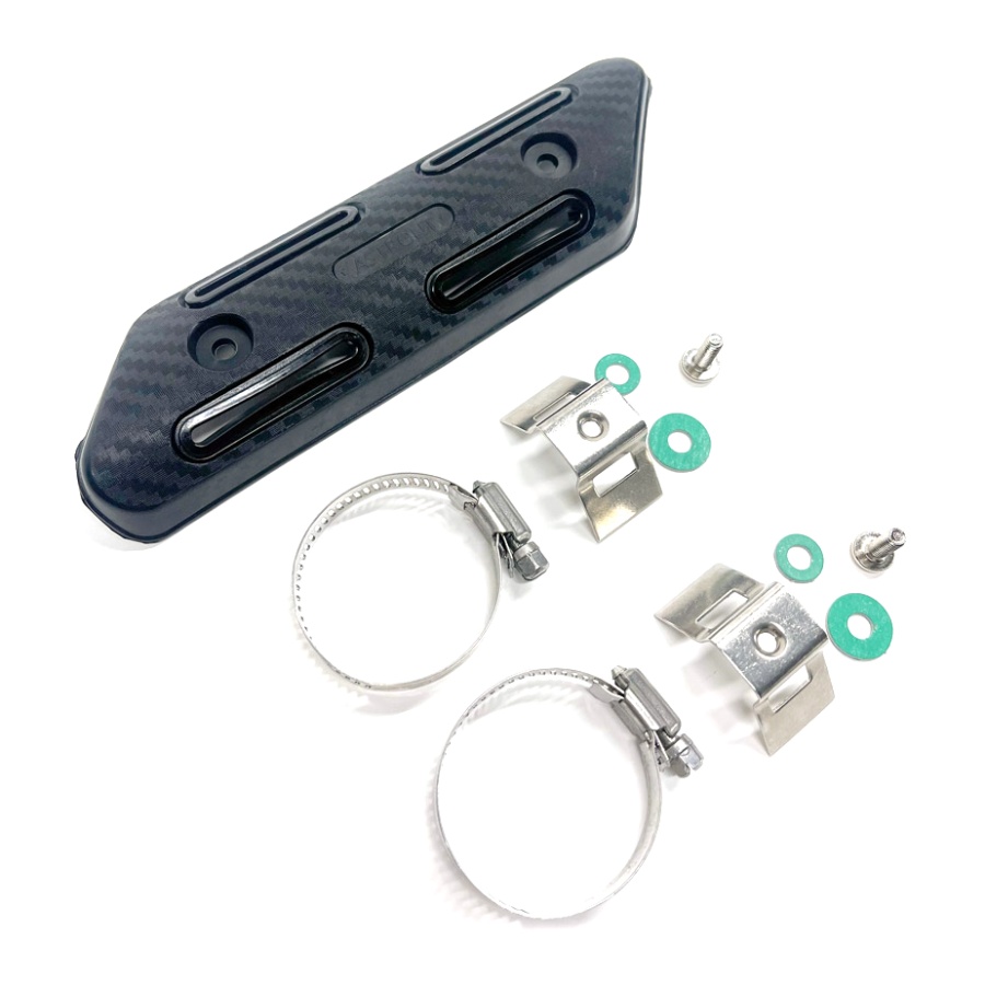 Universal carbon-look 4-stroke exhaust header guard Exed