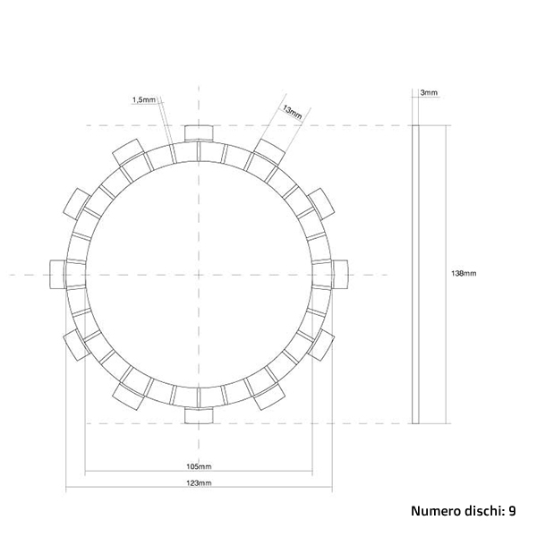 Clutch Discs (Friction) FCC Gasgas 300 EC-F (12-13) FCC.0090