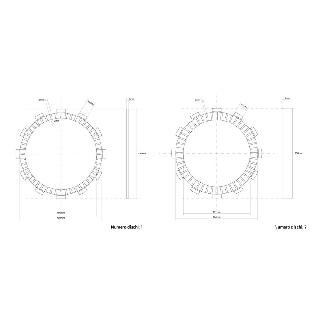 Clutch Discs (Friction) FCC Honda CRF 250 R (08-21) FCC.0171