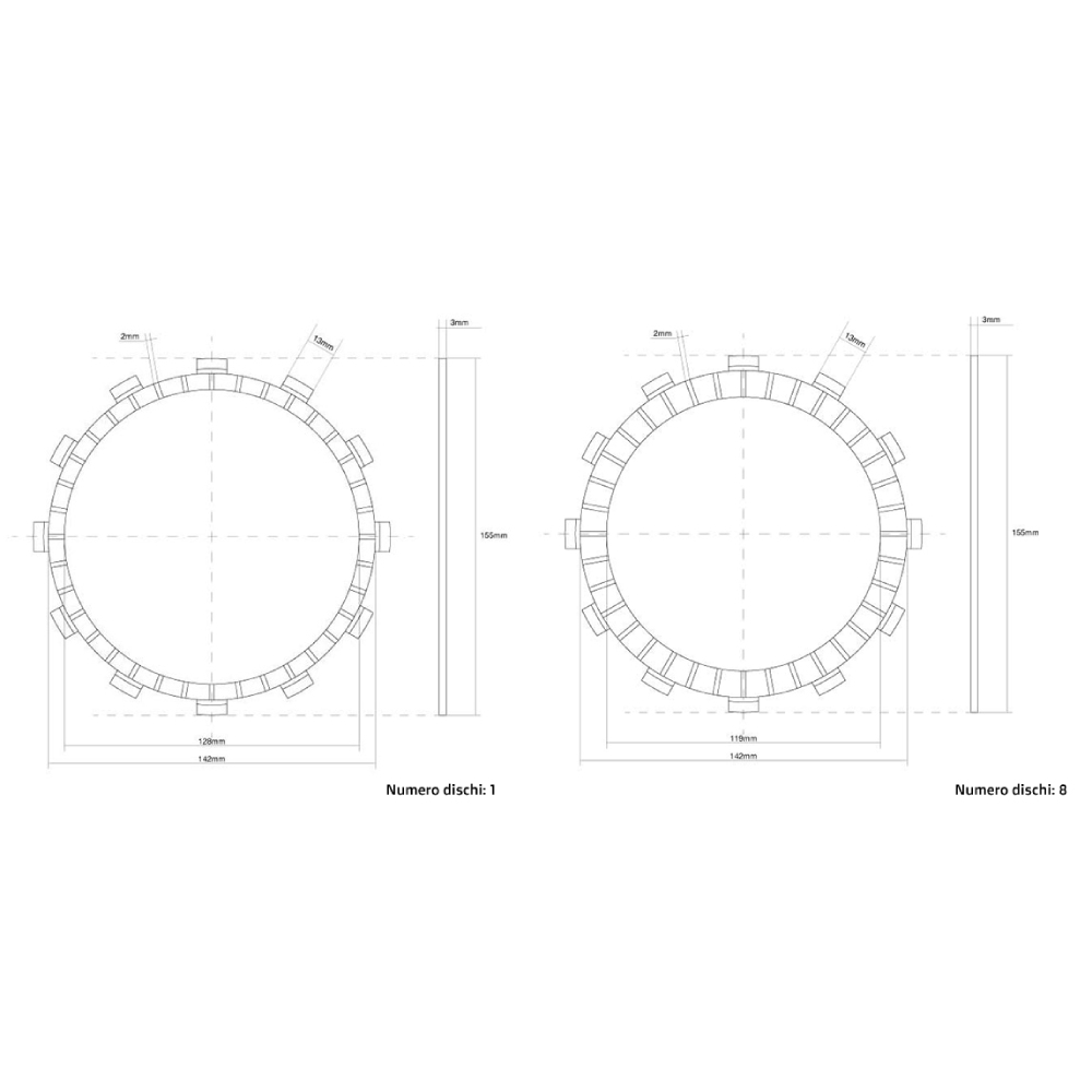Clutch Discs (Friction) FCC Yamaha YZ 426 F (01-02) FCC.0186