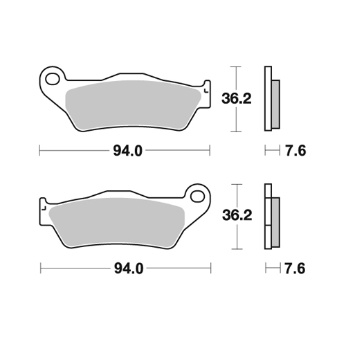 Brake pads Galfer Ducati 450 MX (25) front race FD138G1396R