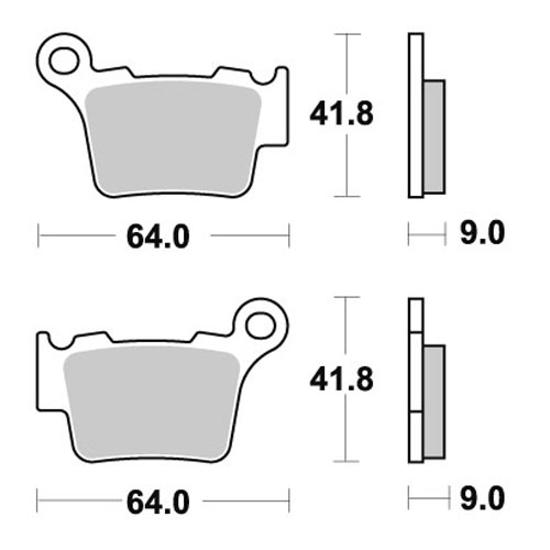 Brake pads Galfer Ducati 450 MX (25) rear race FD291G1396R