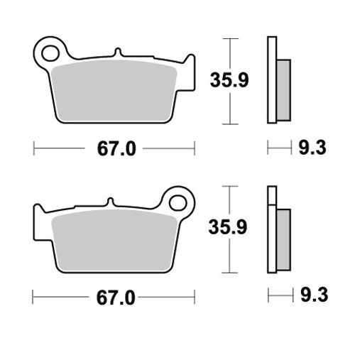 Brake pads Galfer Beta RR 250 (13-25) rear standard FD456G1396