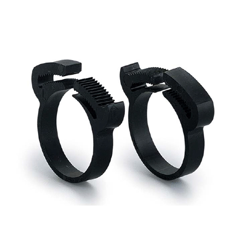 Pair of nylon snap clamps for forks from 45 mm to 50 mm Pair of nylon snap clamps for forks from 45 mm to 50 mm