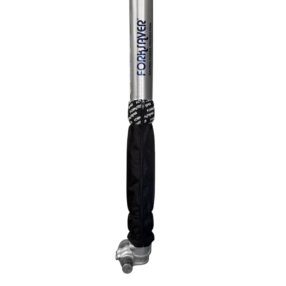 Forksaver Dual fork covers with zip for fork tubes form 43 mm to 45 mm black Forksaver Dual fork covers with zip for fork tubes form 43 mm to 45 mm black