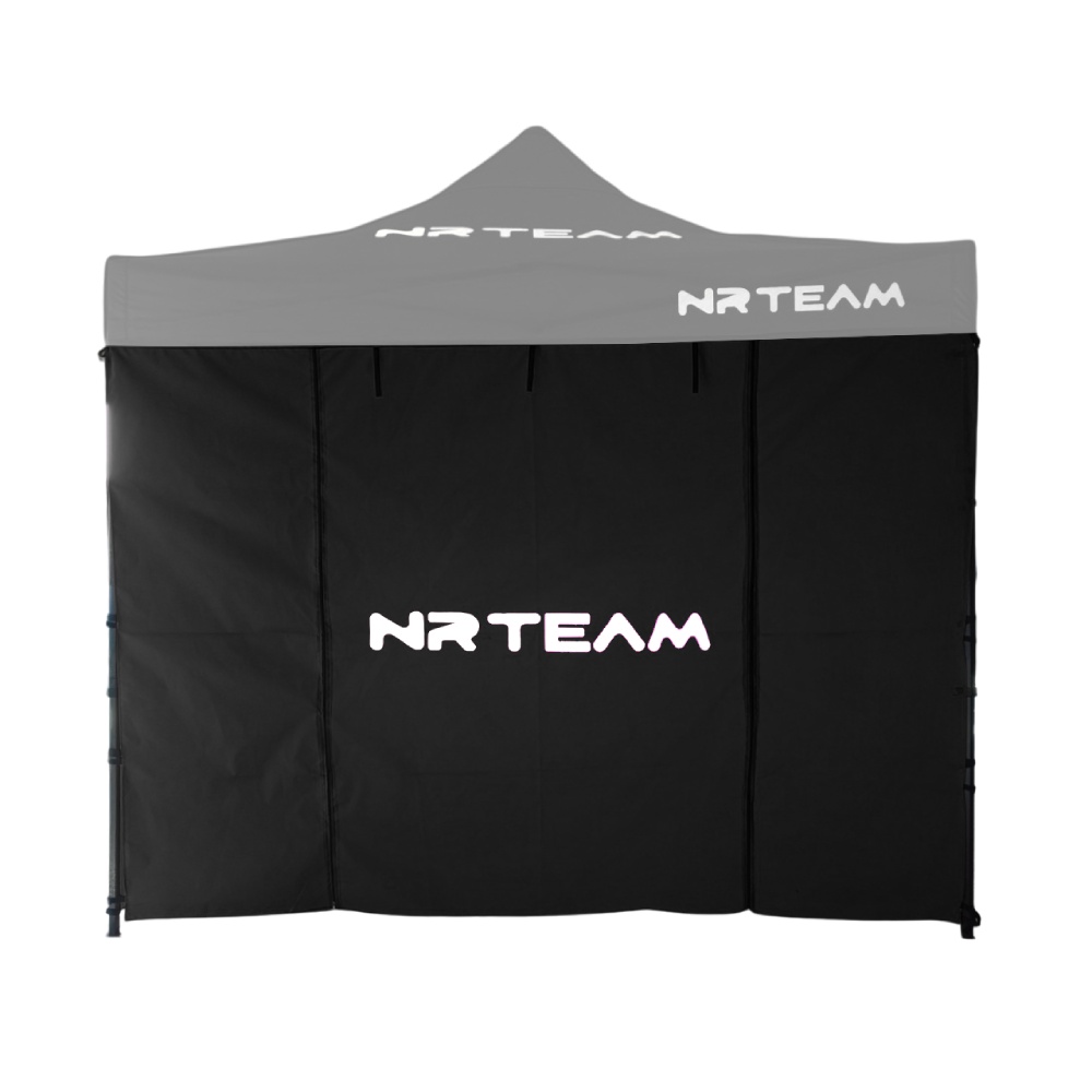 Gazebo front wall with door - black Gazebo front wall with door - black