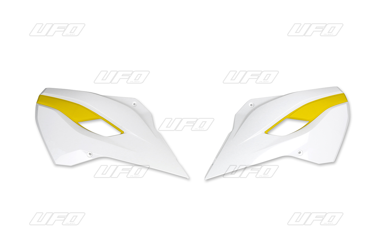 Radiator Shrouds Husqvarna 501 FE (14-16) white and yellow* HU03353-W