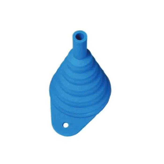 Foldable silicone funnel blue Foldable silicone funnel blue