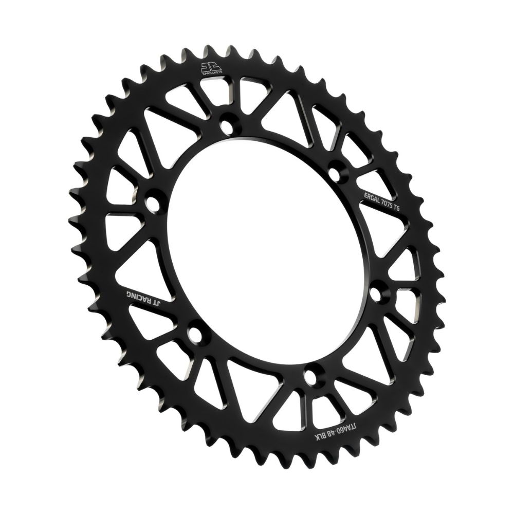 Rear sprocket JT ergal Kawasaki KX 125 (80-08) 48 teeth black JTA460.48BLK
