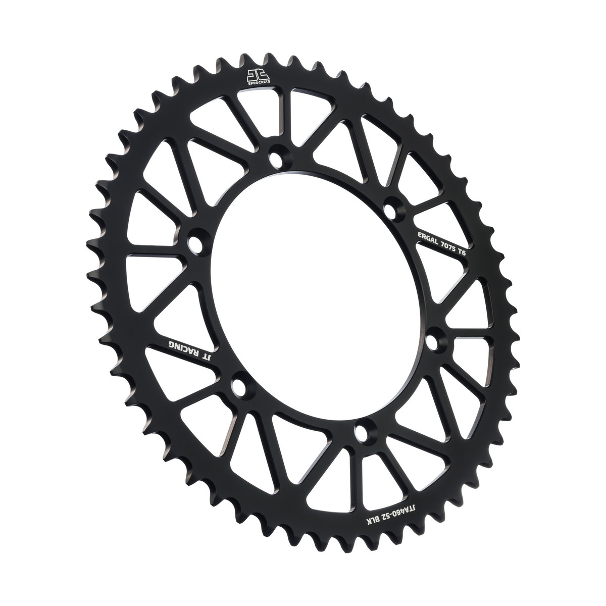 Rear sprocket JT ergal Kawasaki KX 125 (80-08) 52 teeth black JTA460.52BLK