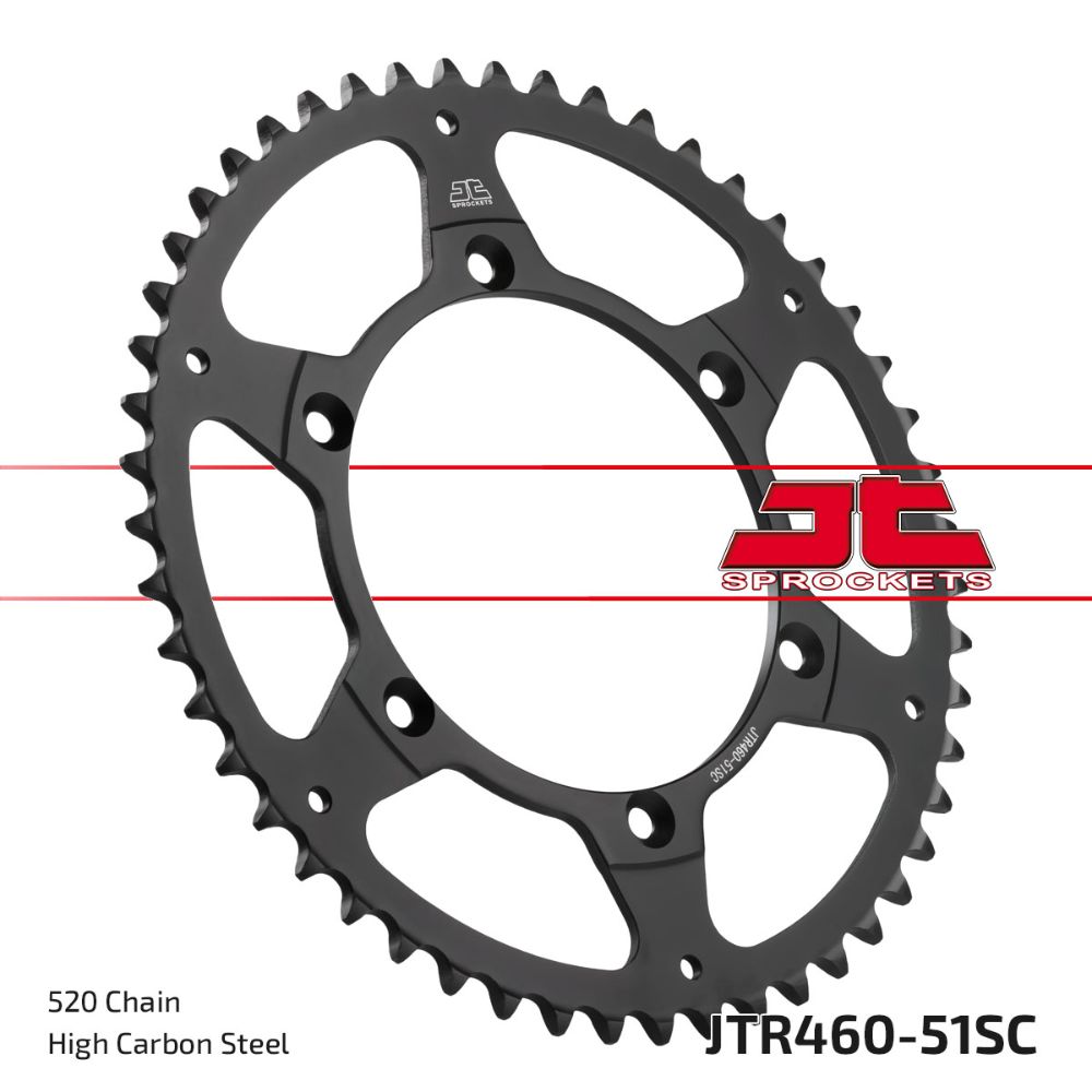 Rear sprocket JT steel Kawasaki KX 250 (82-08) 51 teeth JTR460.51SC