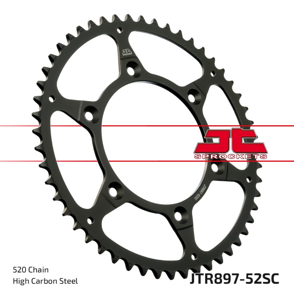 Rear sprocket JT steel Husaberg 390 FE (10-12) 52 teeth self-cleaning JTR897.52SC