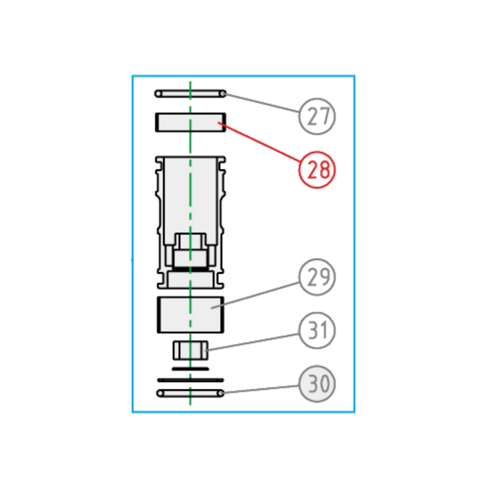 Free piston KYB Honda CRF 450 R (09-10) - Upper bushing K110280000101