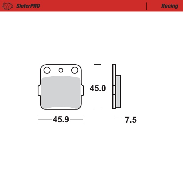 Brake pads Moto Master Yamaha YZ 65 (18-25) rear racing MM-091411