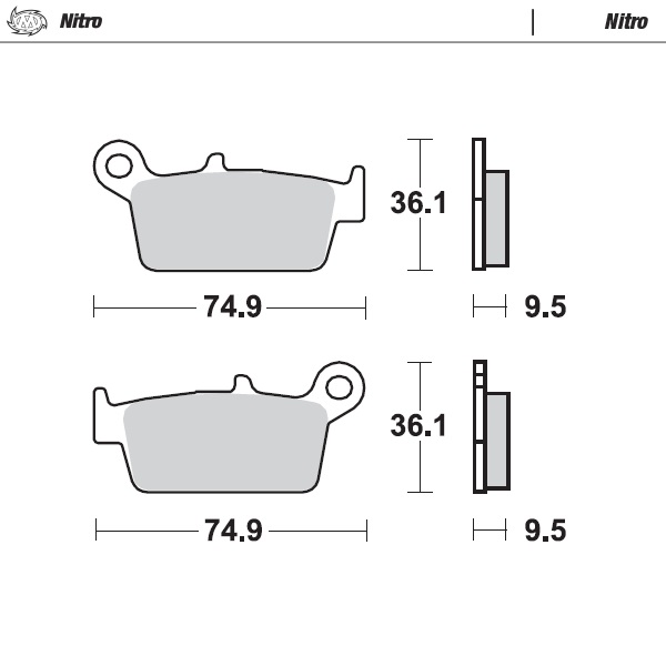 Brake pads Moto Master Honda CR 80 (92-02) rear nitro MM-091821
