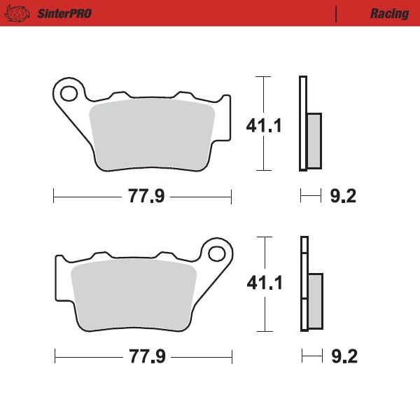 Brake pads Moto Master Husaberg 450 FE (04-08) rear racing MM-093211