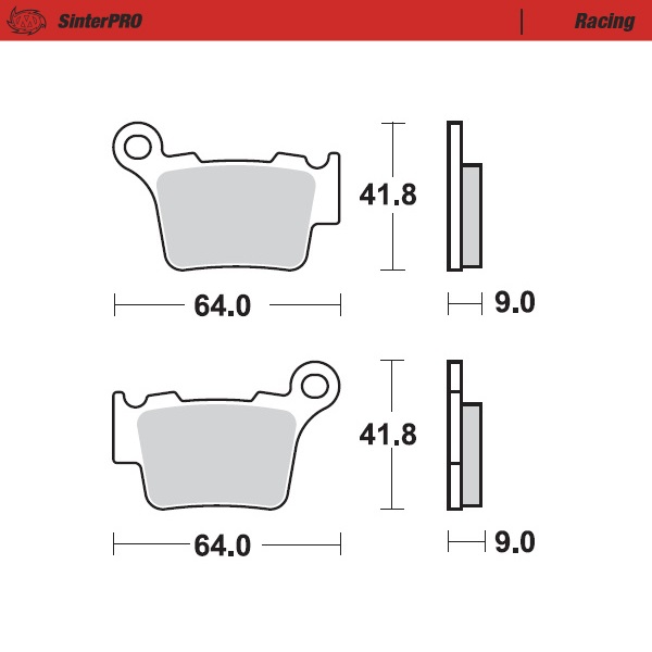 Brake pads Moto Master Ducati 450 MX (25) rear racing MM-094411
