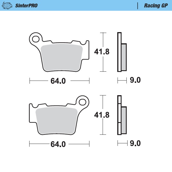 Brake pads Moto Master Ducati 450 MX (25) rear GP MM-094412