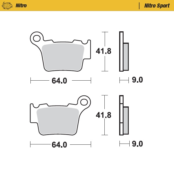 Brake pads Moto Master Ducati 450 MX (25) rear nitro MM-094422