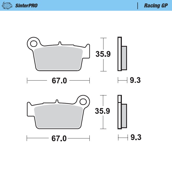 Brake pads Moto Master Beta RR 400 (05-14) rear GP MM-094512