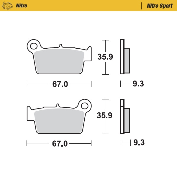 Brake pads Moto Master Beta RR 400 (05-14) rear nitro MM-094522
