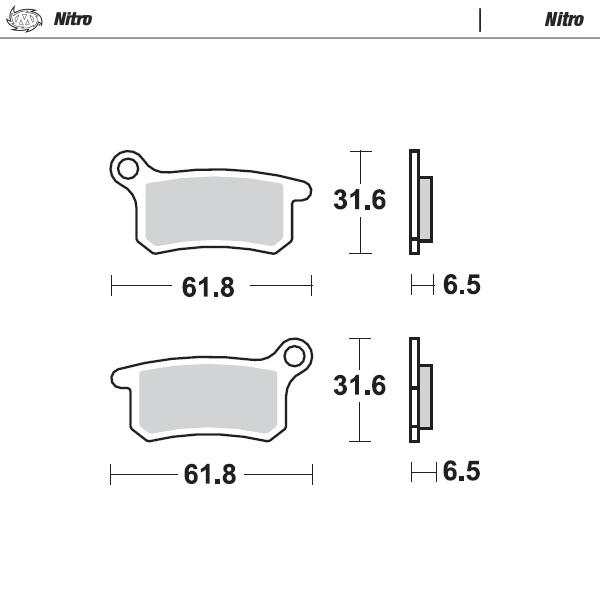 Brake pads Moto Master KTM 65 SX (09-22) rear nitro MM-094621