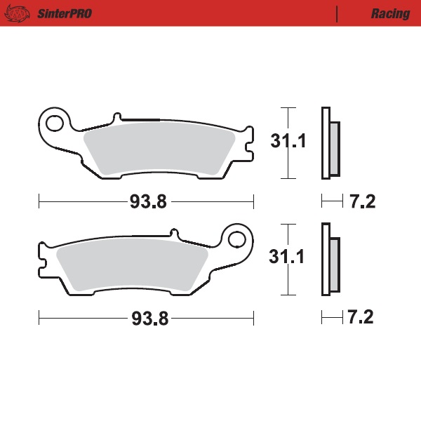 Brake pads Moto Master Fantic 125 XE (21-22) front racing MM-094911