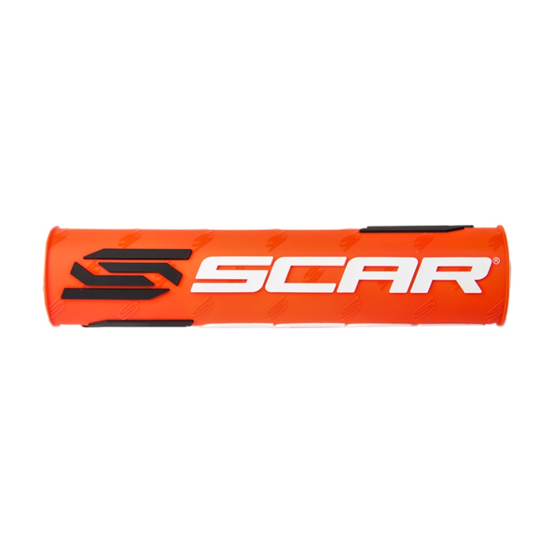 Handlebar pad Scar neon orange and white - Handlebar with crossbar