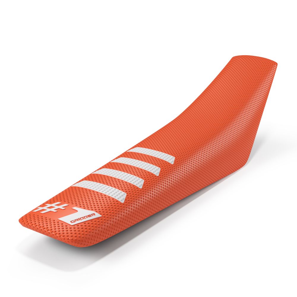 Universal seat cover Onegripper - Ribbed orange and white Universal seat cover Onegripper - Ribbed orange and white