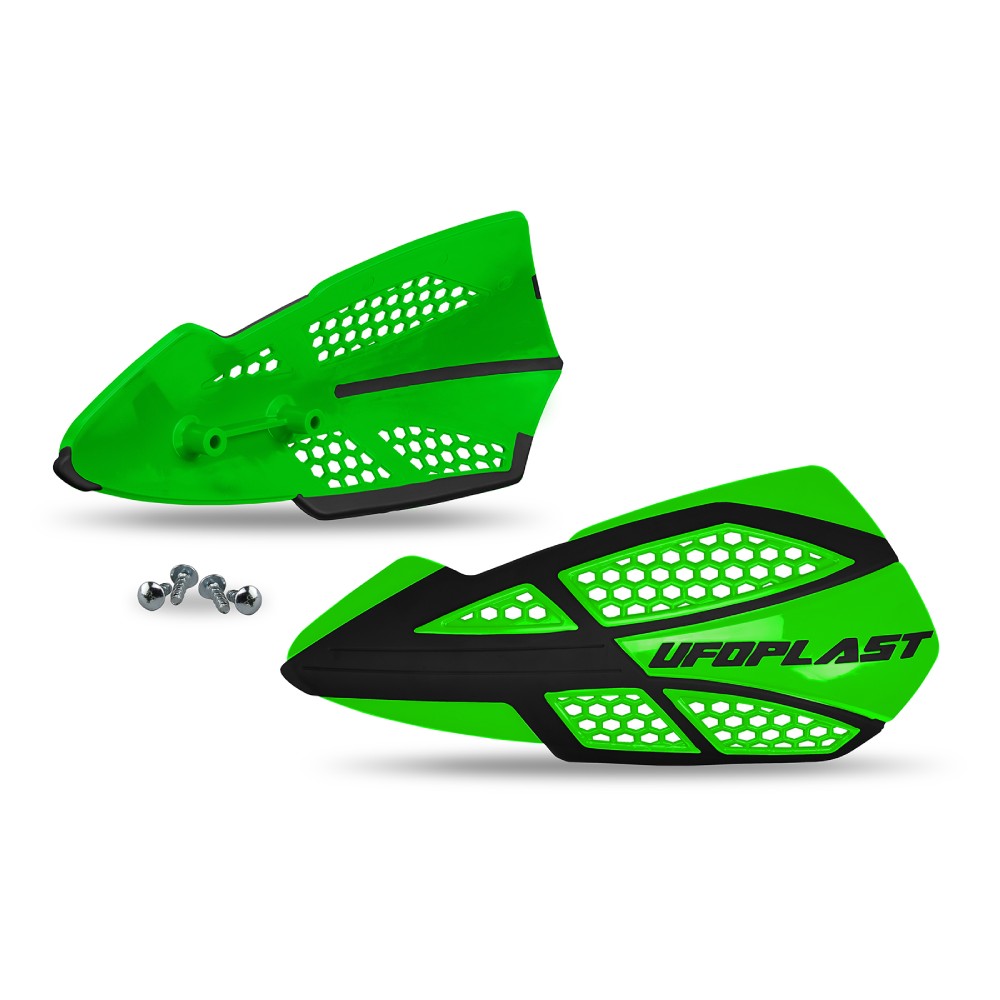 Pair of handguards UFO VOYAGER for lever mounts green