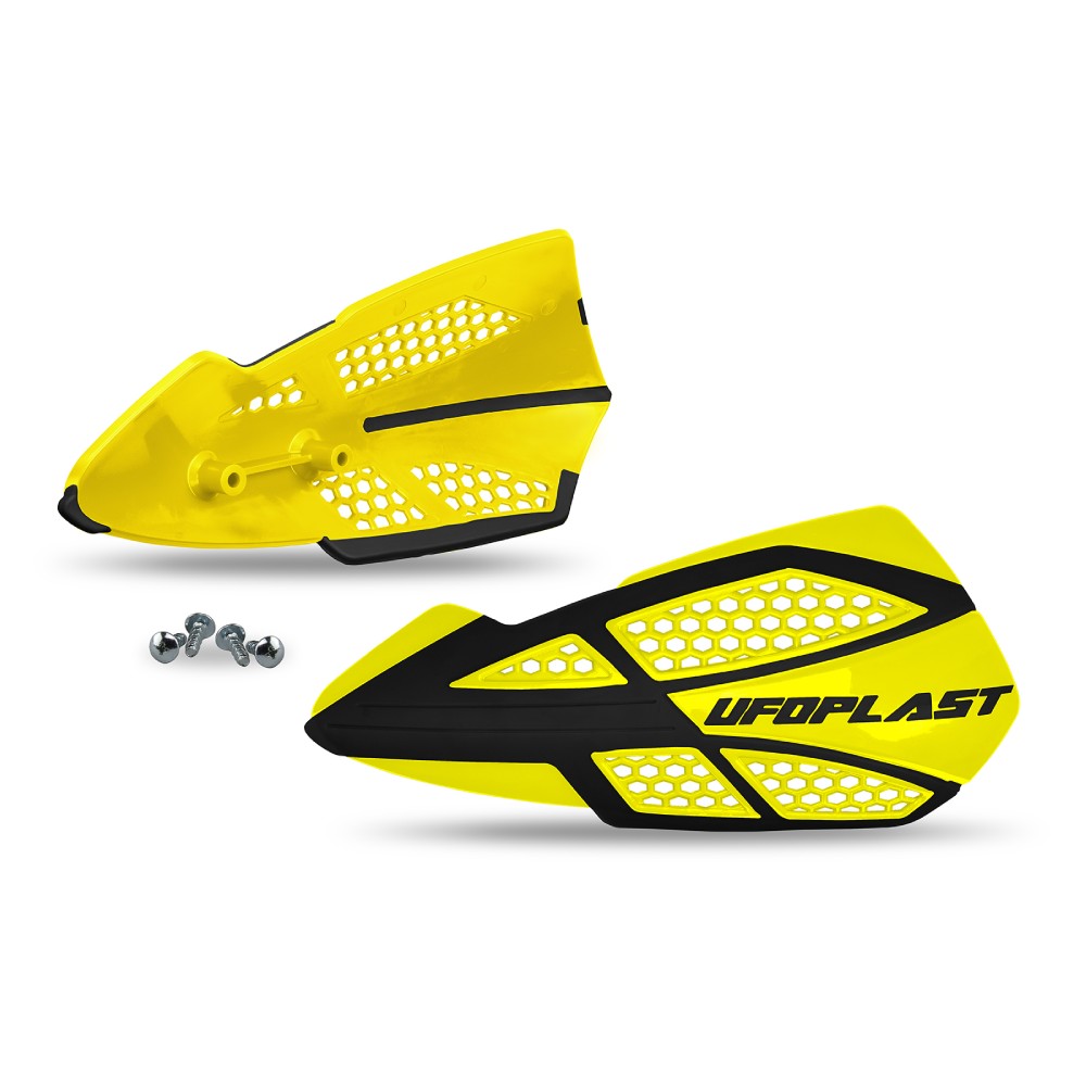 Pair of handguards UFO VOYAGER for lever mounts yellow