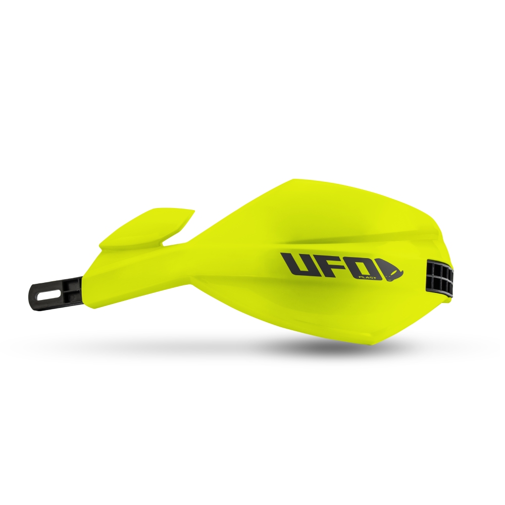 Pair of full-wrap handguards UFO MUGAN for 28.6 mm handlebars neon yellow