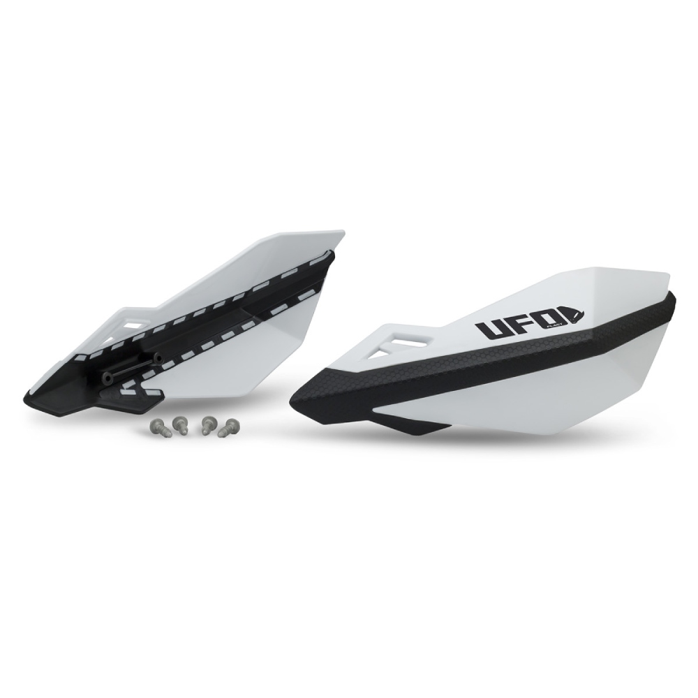Pair of handguards UFO TRAXION for lever mounts white