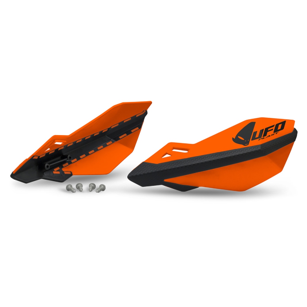 Pair of handguards UFO TRAXION for lever mounts orange