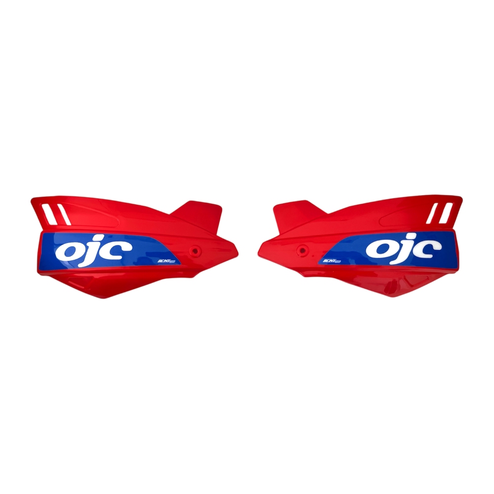 Pair of handguards OJC SHARK universal red (blue sticker) PNSK.RB