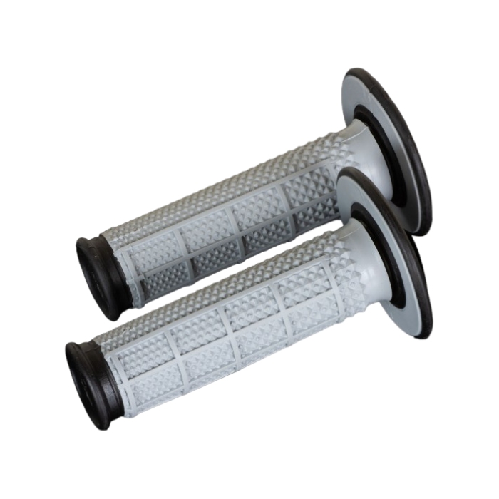 Pair of Grips Renthal Dual Half Waffle Tapered - black grey