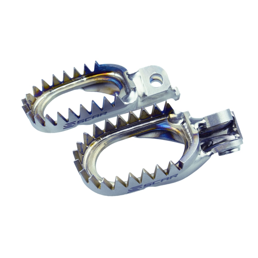 Footpegs titanium Scar Husaberg 250 FE (13-14) Anti-Mud S5516AM