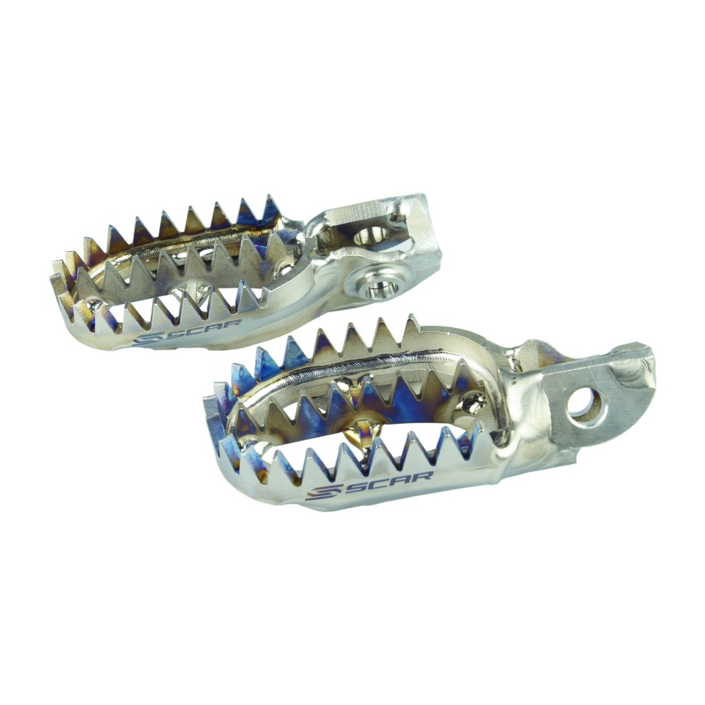 Footpegs titanium Scar KTM 85 SX (18-24) Gripper S5517