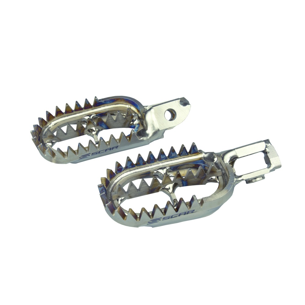 Footpegs titanium Scar KTM 85 SX (25-26) Gripper S5518