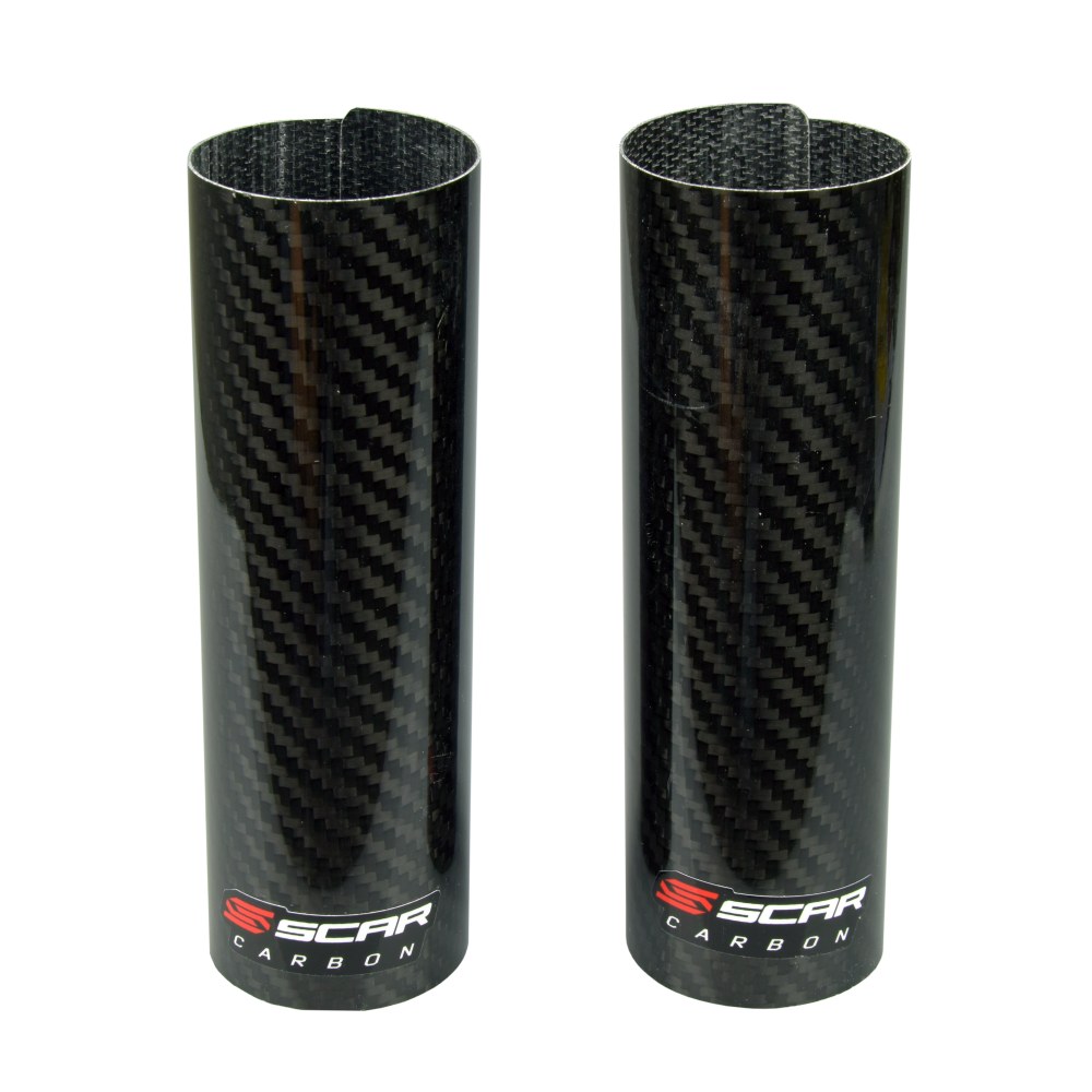 Pair of carbon upper fork guards 160x52 mm Scar Pair of carbon upper fork guards 160x52 mm Scar