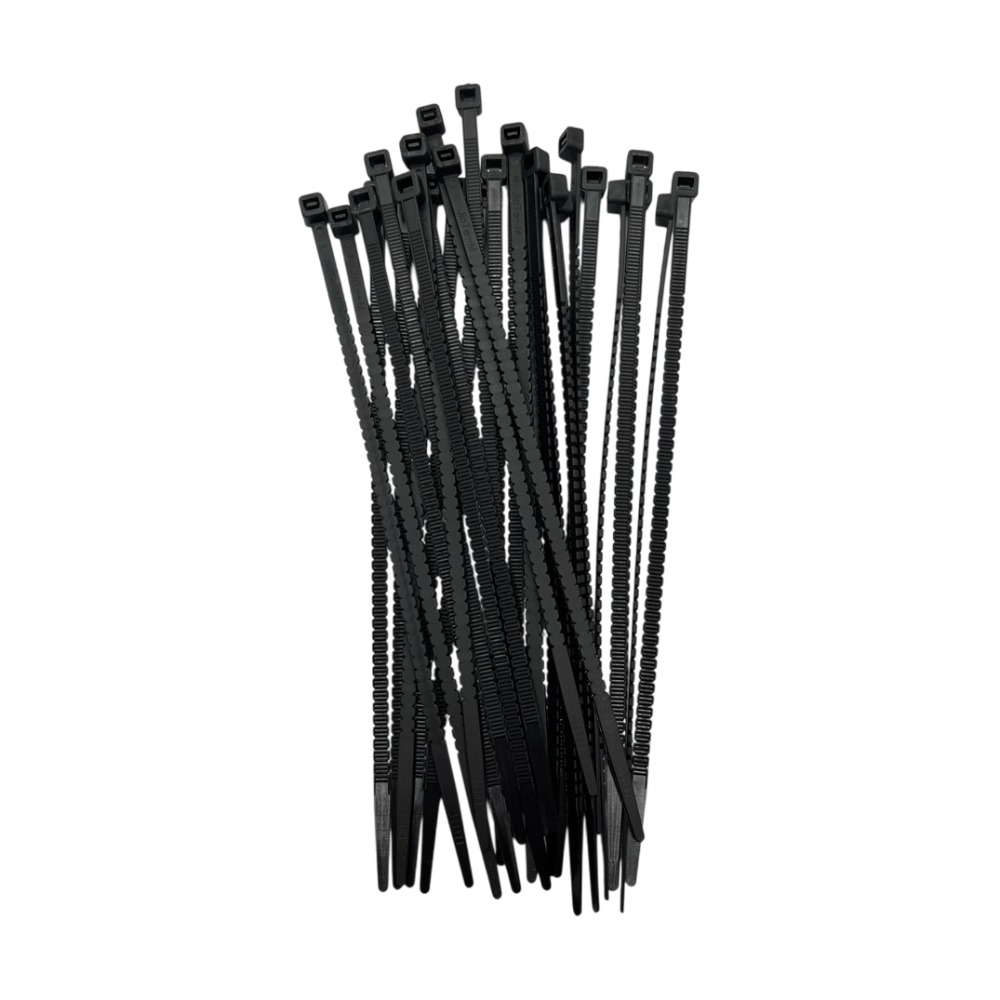 Reusable nylon zip ties NRTeam 4,6 x 200 mm black Reusable nylon zip ties NRTeam 4,6 x 200 mm black