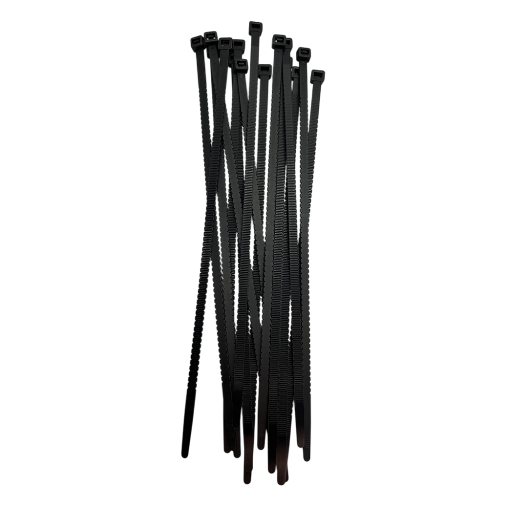 Reusable nylon zip ties NRTeam 8 x 360 mm black Reusable nylon zip ties NRTeam 8 x 360 mm black