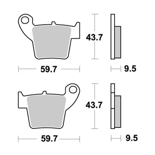 Brake pads WRP Honda CRF 250 X (04-17) rear race WG-7377-F4R